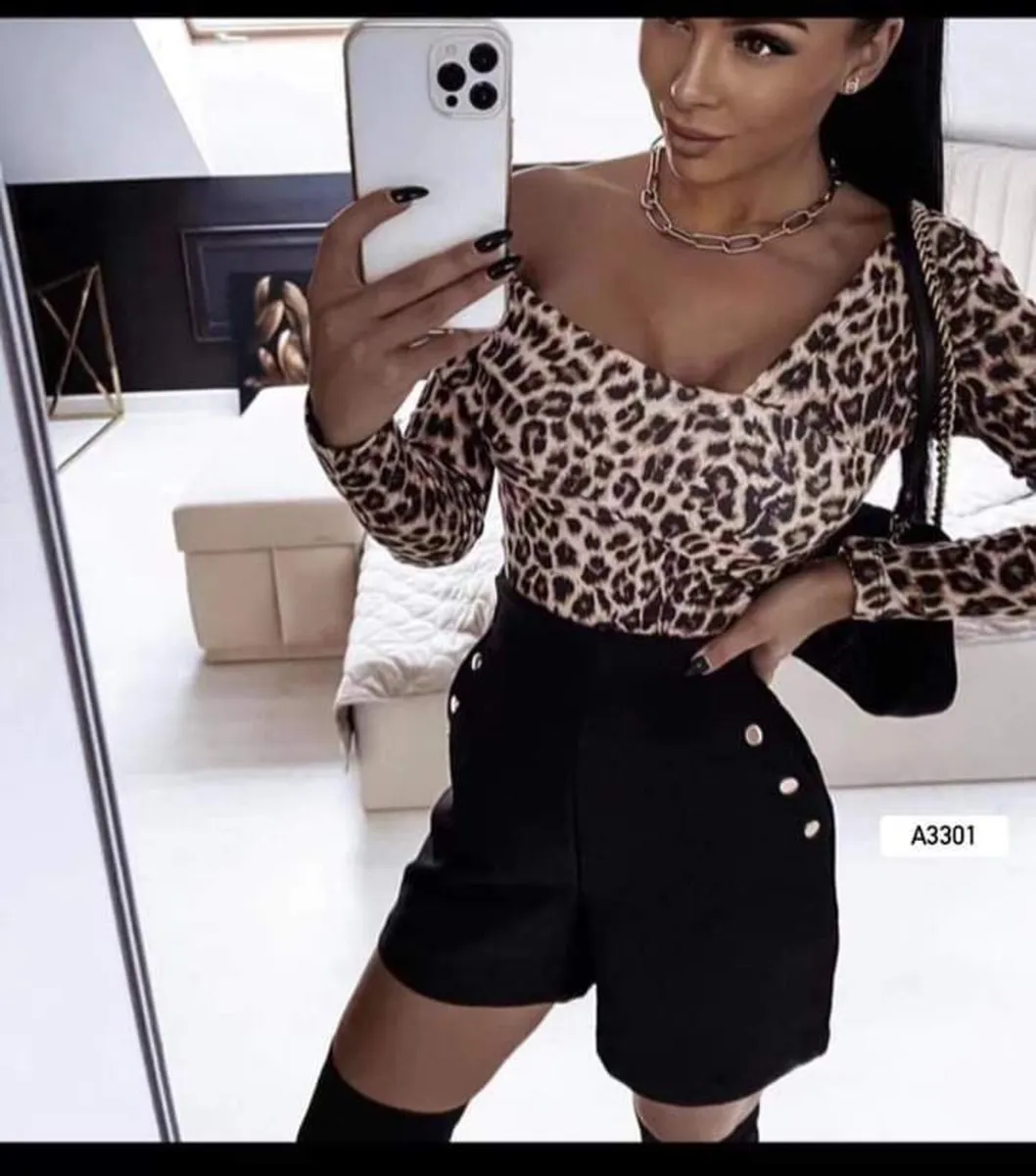 Laser cut leopard top XS-M - Image 3
