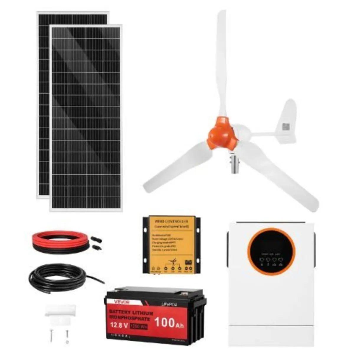 12V 600W Solar Wind Power Kit - Image 3