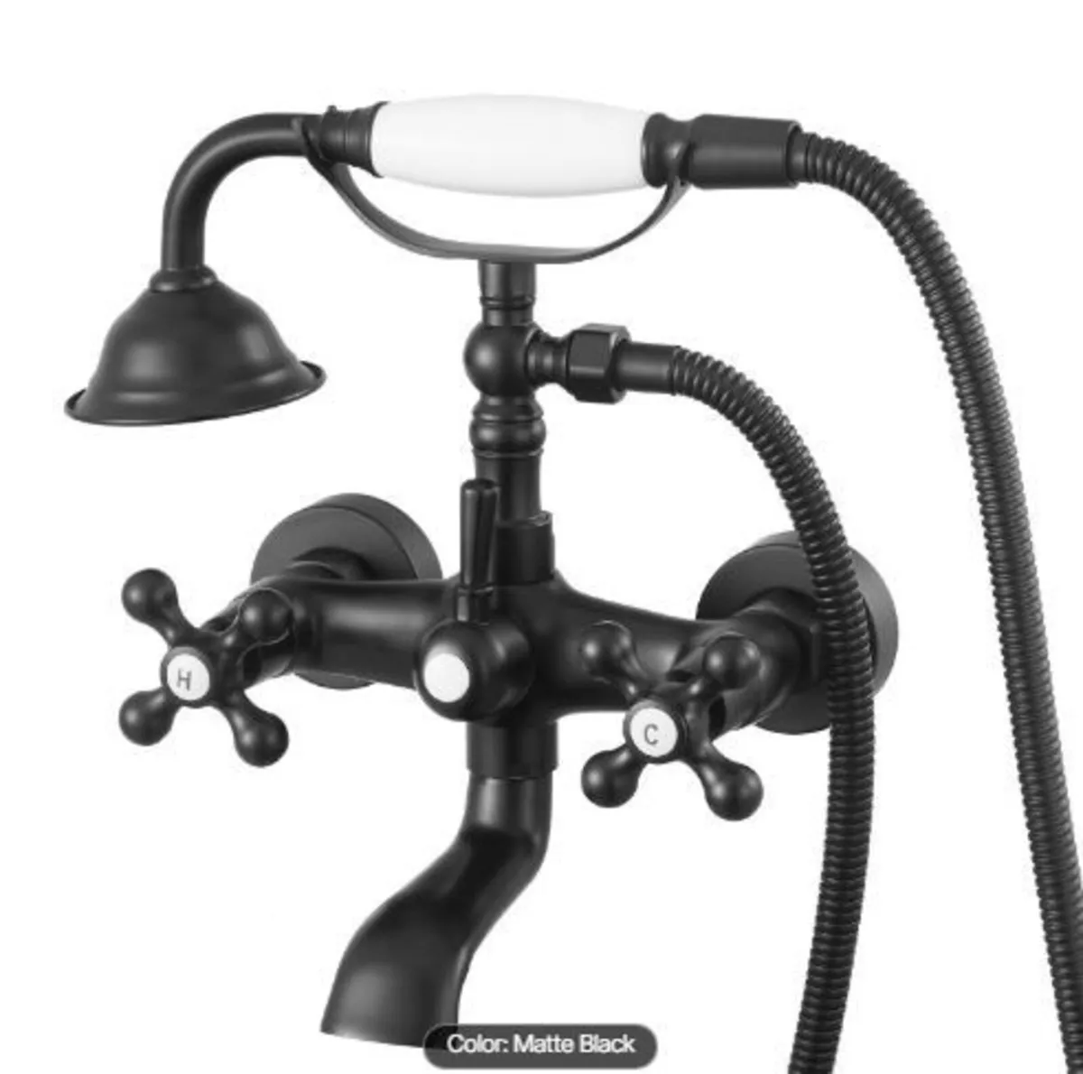 Wall Mount Bathtub Faucets with Handheld Shower - Image 1