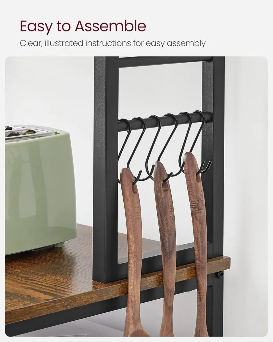 New Kitchen Bakers Rack Coffee Bar - FREE POST - Image 1