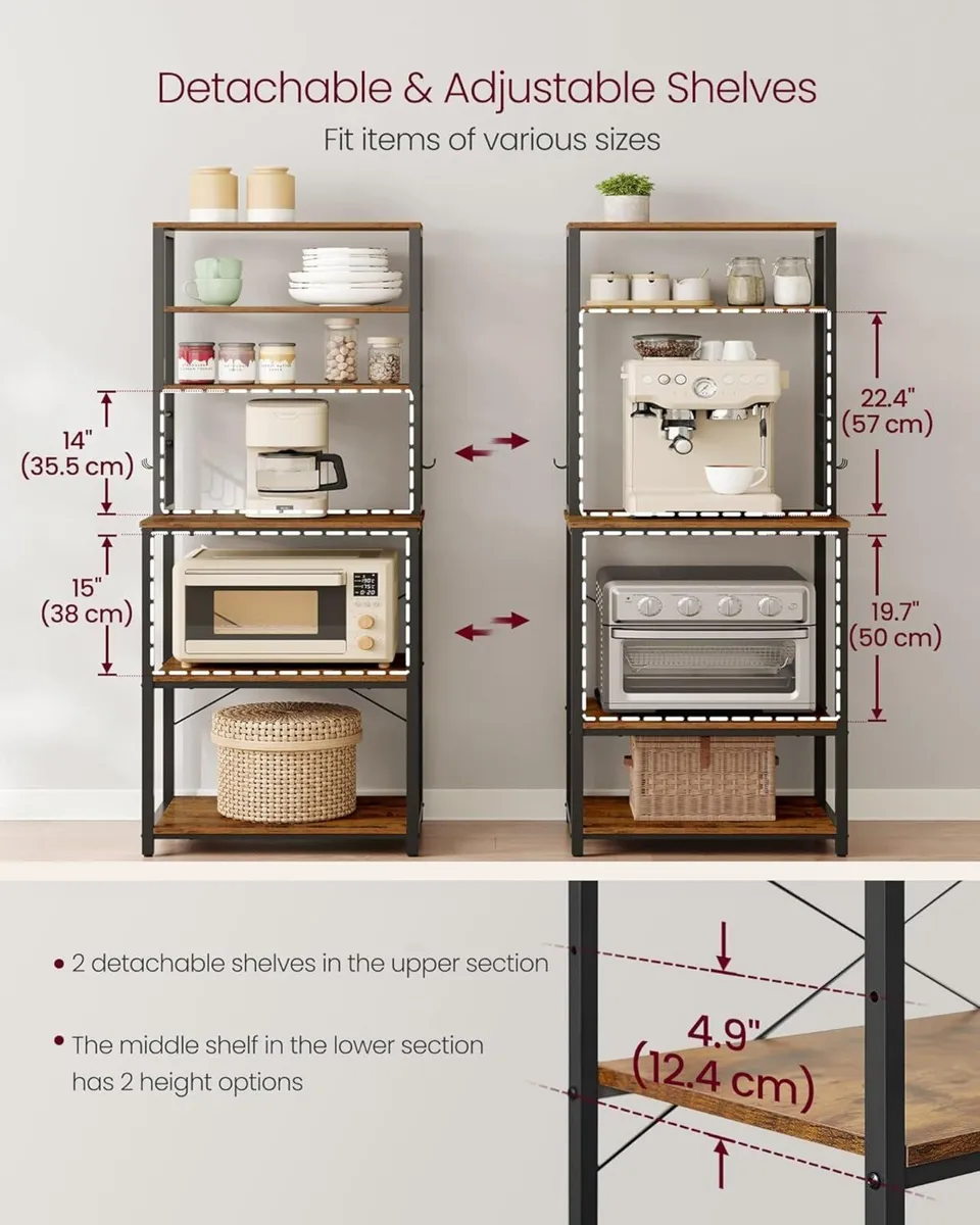 New Kitchen Bakers Rack Coffee Bar - FREE POST - Image 3