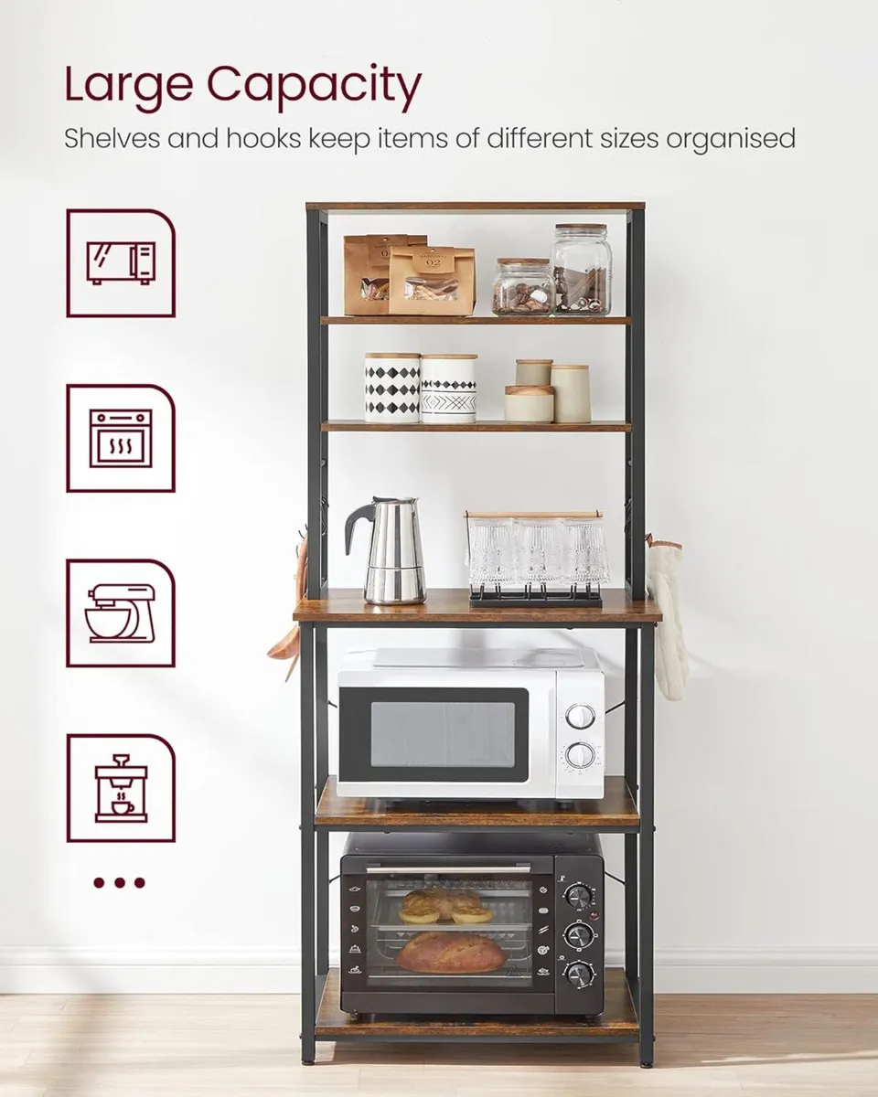 New Kitchen Bakers Rack Coffee Bar - FREE POST - Image 4