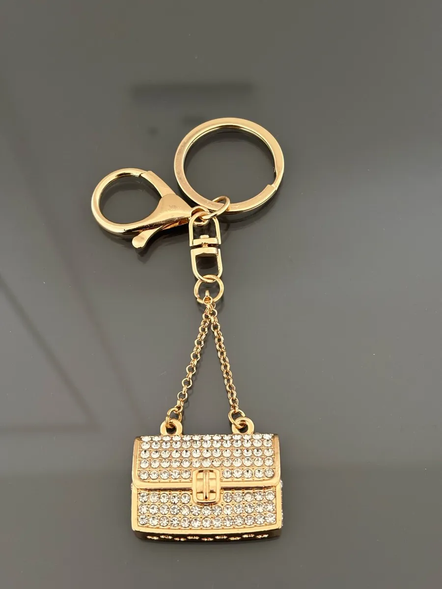 Silver Rhinestone Handbag bag charm/keychain - Image 1