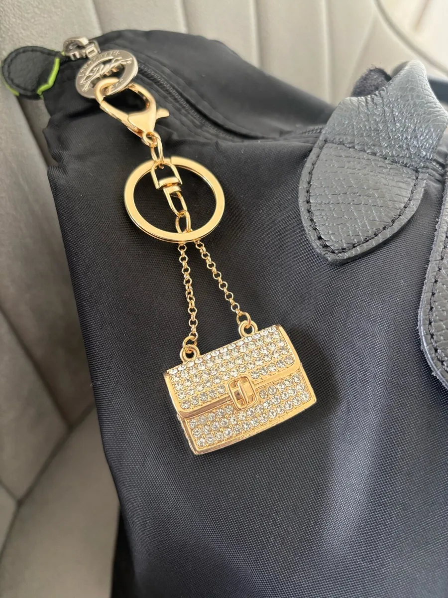 Silver Rhinestone Handbag bag charm/keychain - Image 2