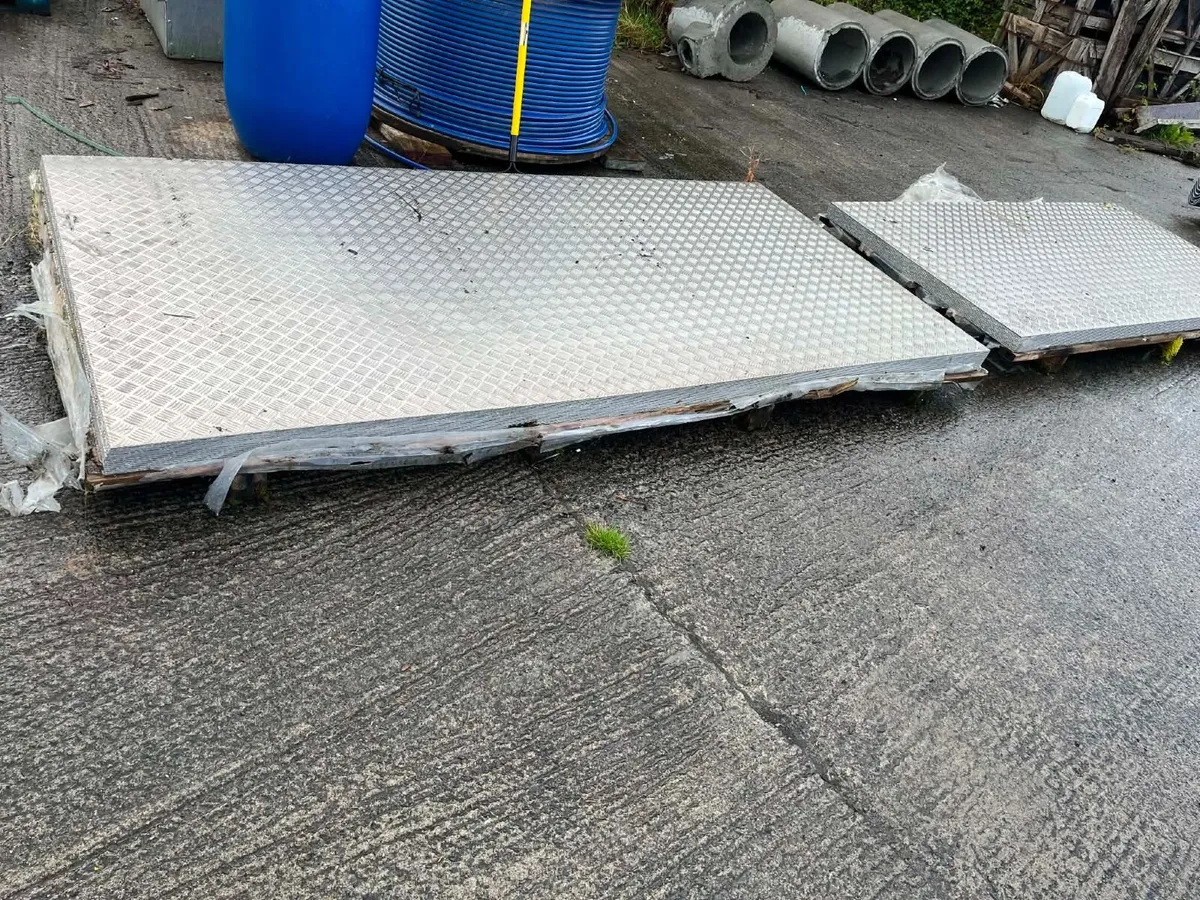 Galvanised Chequered Sheets - Image 1