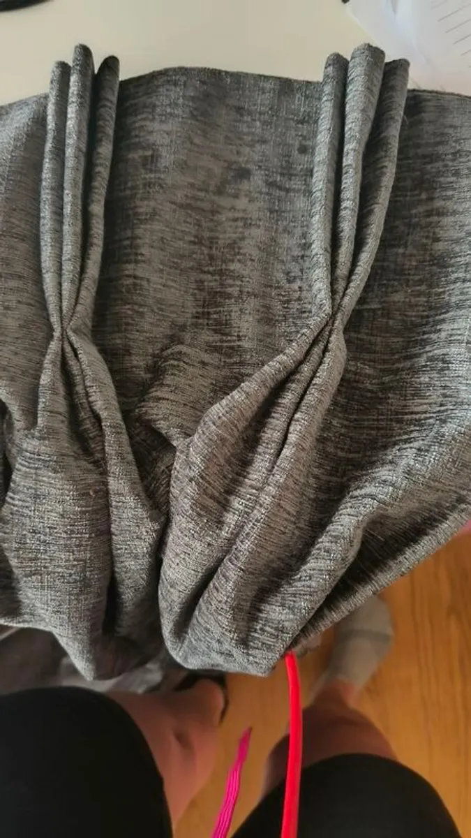 Handmade Grey Black Out Curtains - Image 1