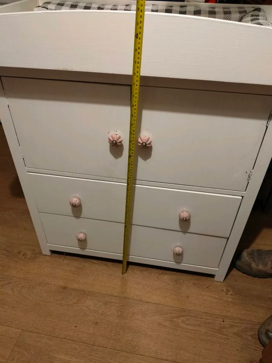 baby changing unit, painted white with 
a detachab - Image 2