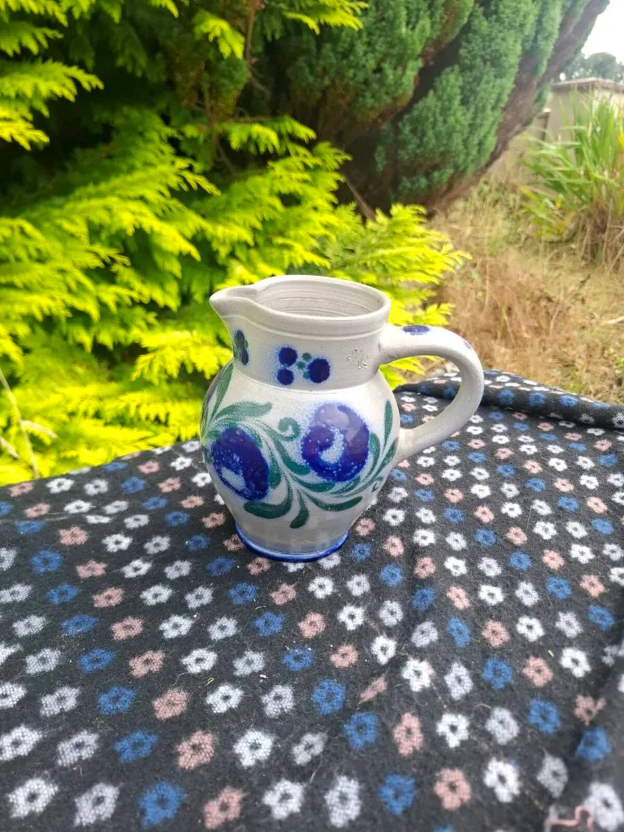 Blue alsacian wine jug