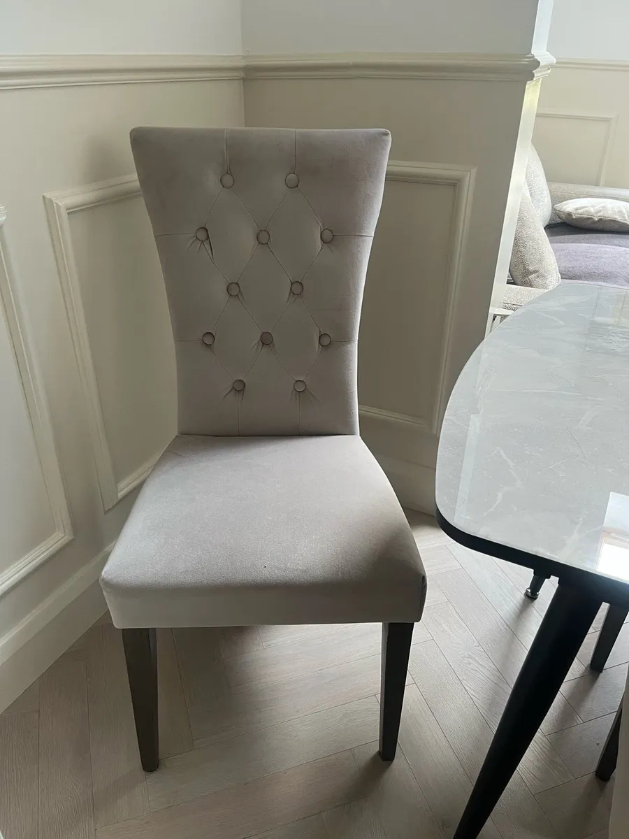 Kingsbury Velvet Dining Chairs x6 - Image 2