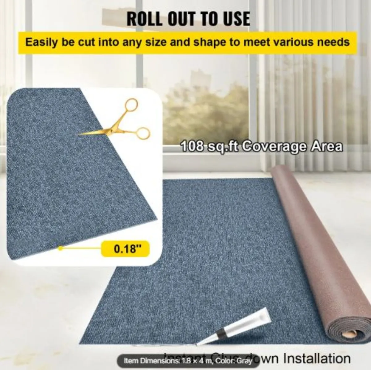 Marine Carpet 182.9x396.2 cm Boat Carpet Rugs - Image 3