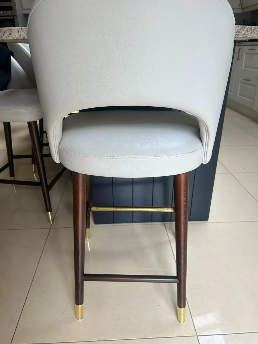Custom Zola Leather Bar Stools – Set of 5 - Image 3