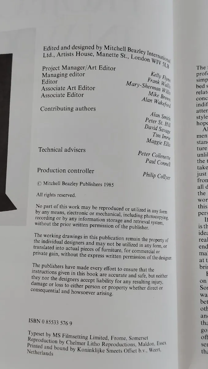 Projects in Wood  Hardback  First Edition 1985 - Image 2