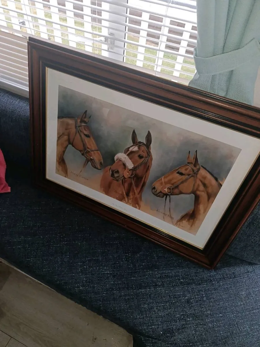 The Three Winter Kings" Framed Horse Racing Print - Image 1