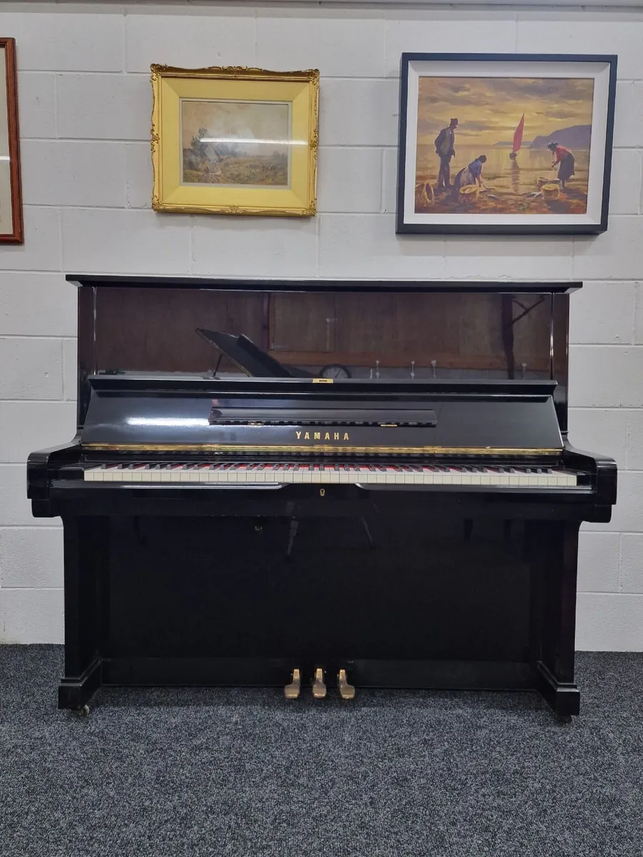 Yamaha U2 Upright Piano | Polished Polyester Black - Image 1