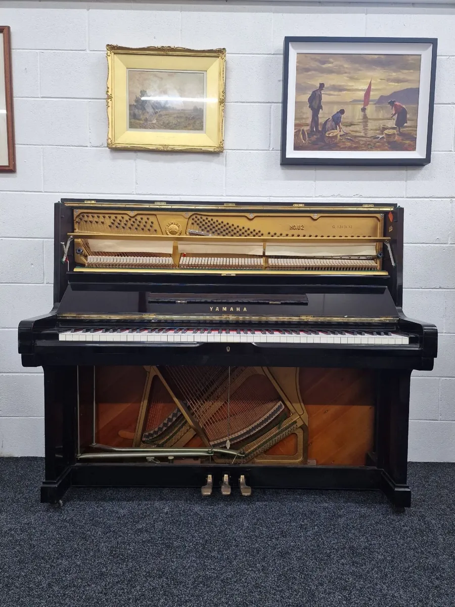Yamaha U2 Upright Piano | Polished Polyester Black - Image 2