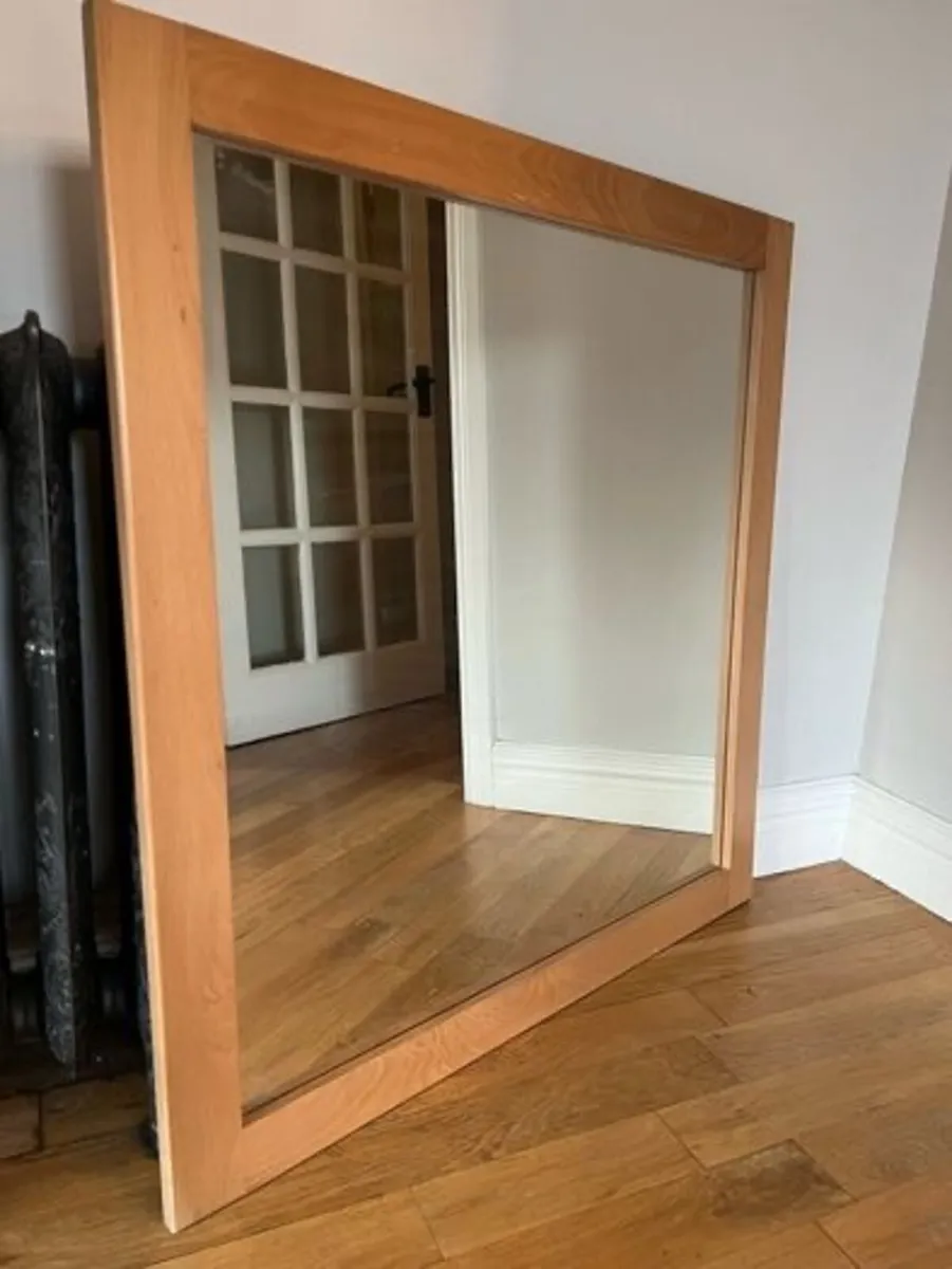 LARGE WOODEN-FRAME MIRROR - Image 1