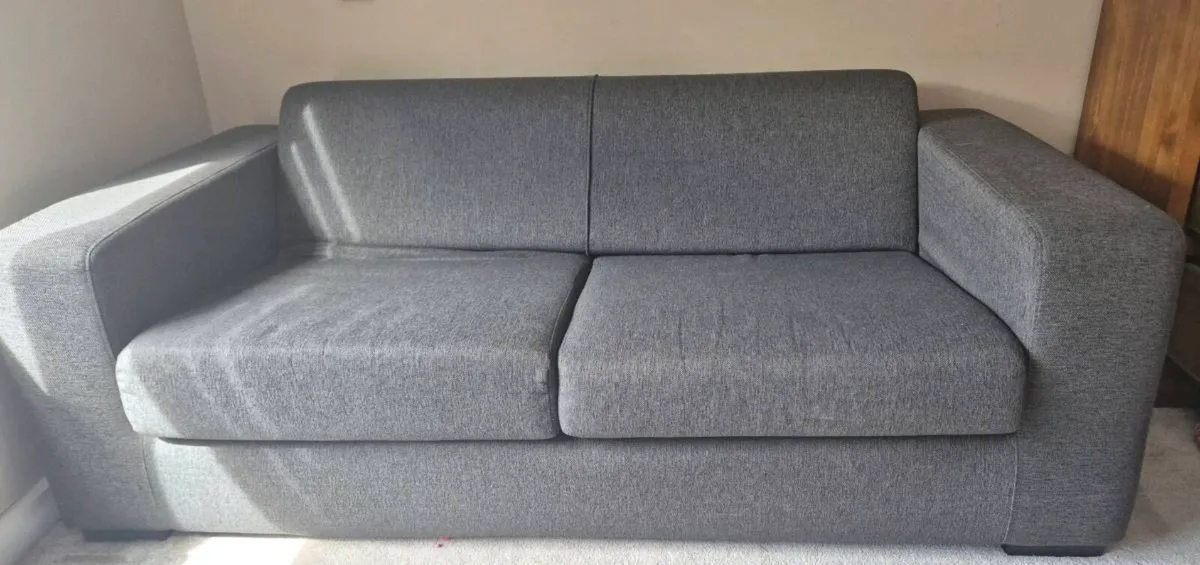 Grey 2 Seater Sofa - Image 2