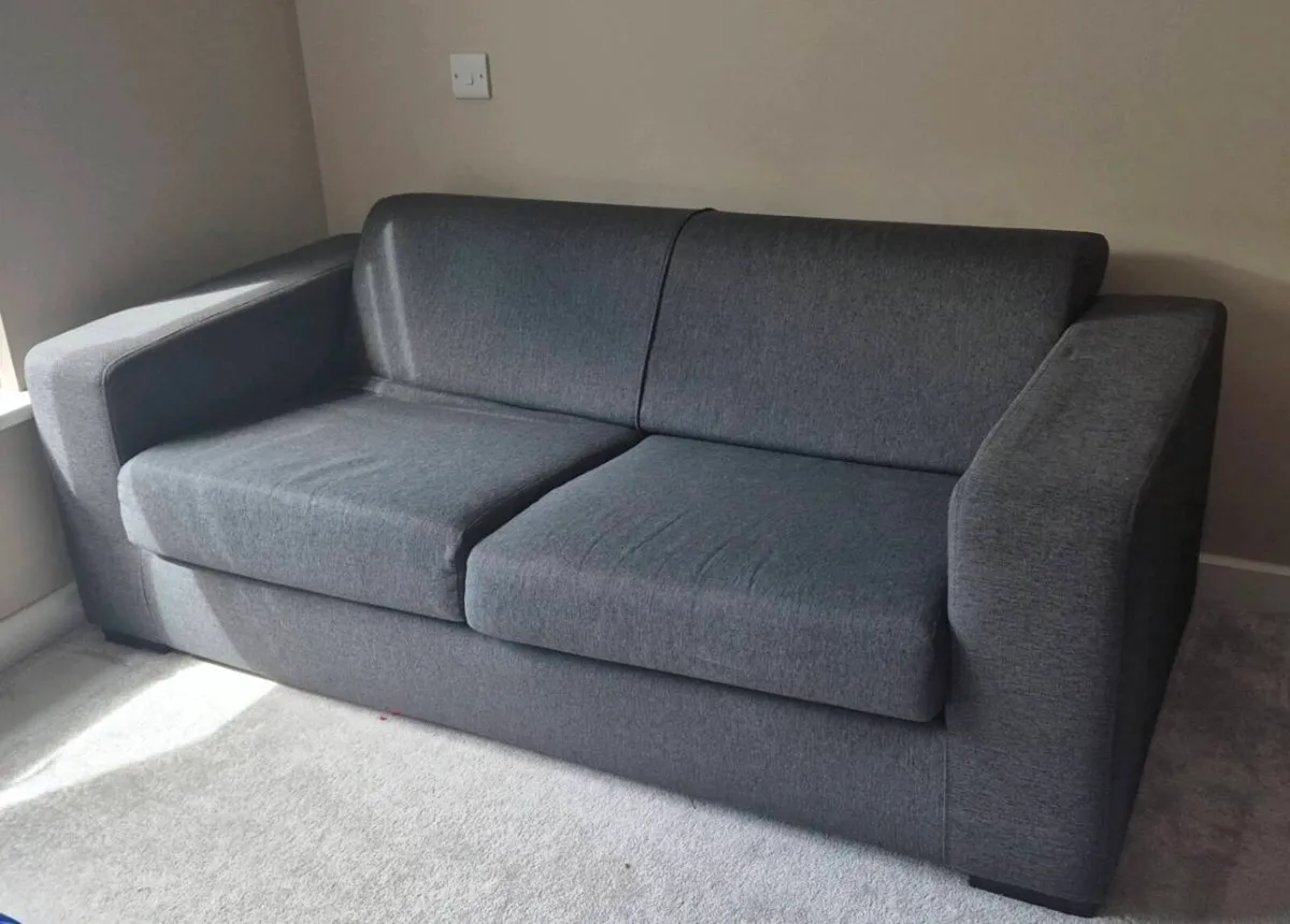 Grey 2 Seater Sofa - Image 1