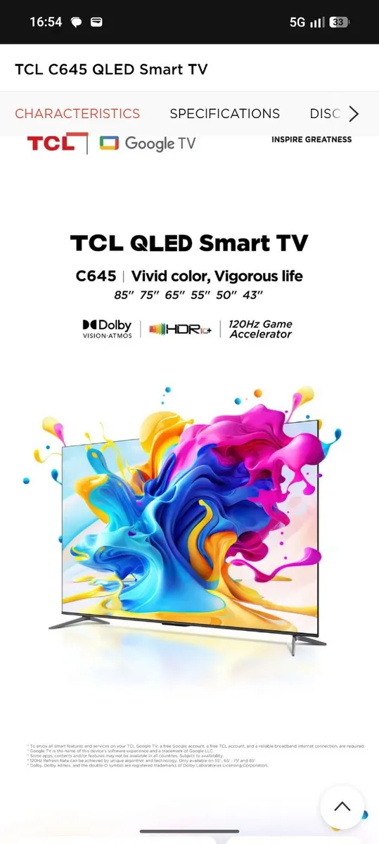 55 inch TCL QLED - Image 2