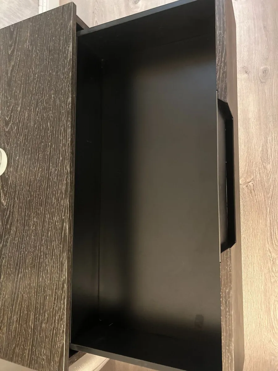 Fitzroy Bedside Lockers: Pair, Charcoal Oak - Image 2
