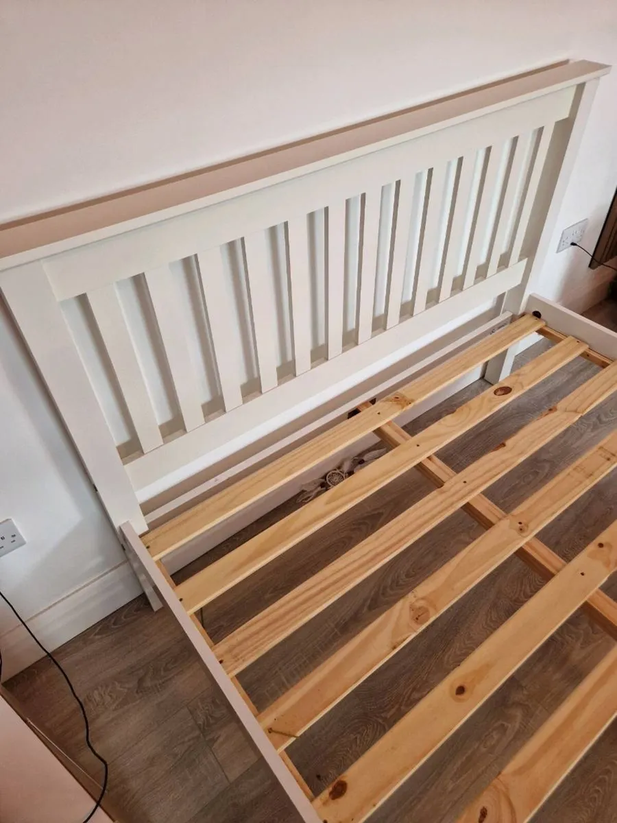 White Double Bed Frame - Image 2