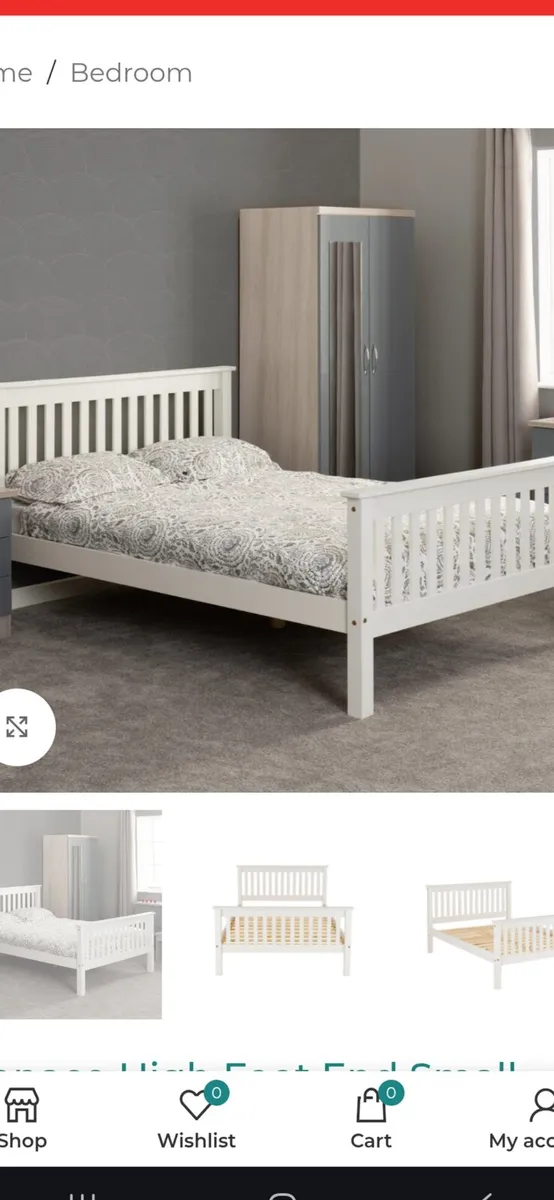 White Double Bed Frame - Image 3