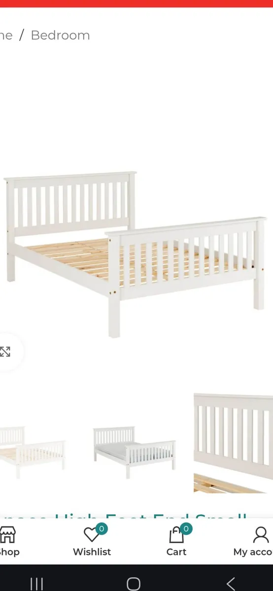 White Double Bed Frame - Image 4