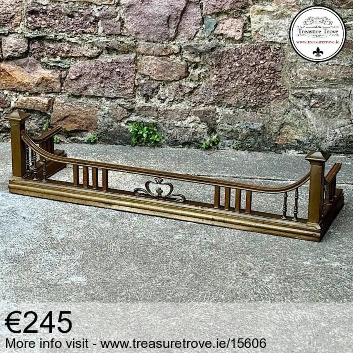 Antique Fire Fenders and Hearth Stool - Image 2