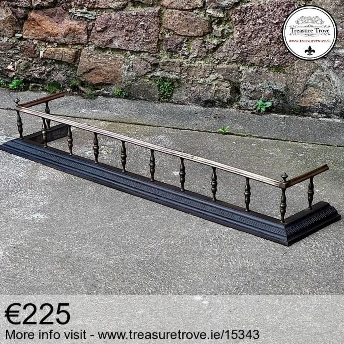 Antique Fire Fenders and Hearth Stool - Image 4