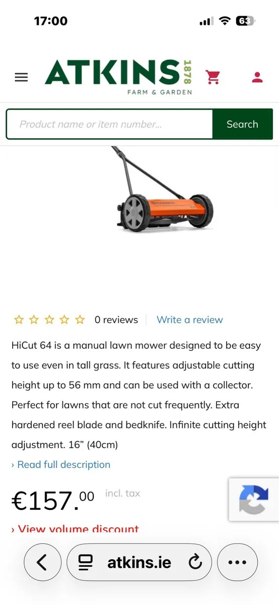 Huskvarna hi-cut 64  cylinder handmower - Image 4