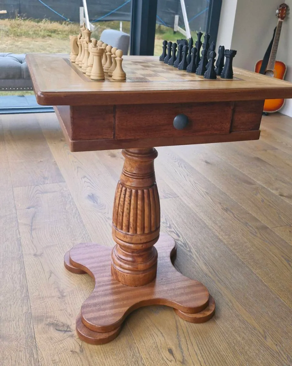 Chess Table, solid wood - Image 2