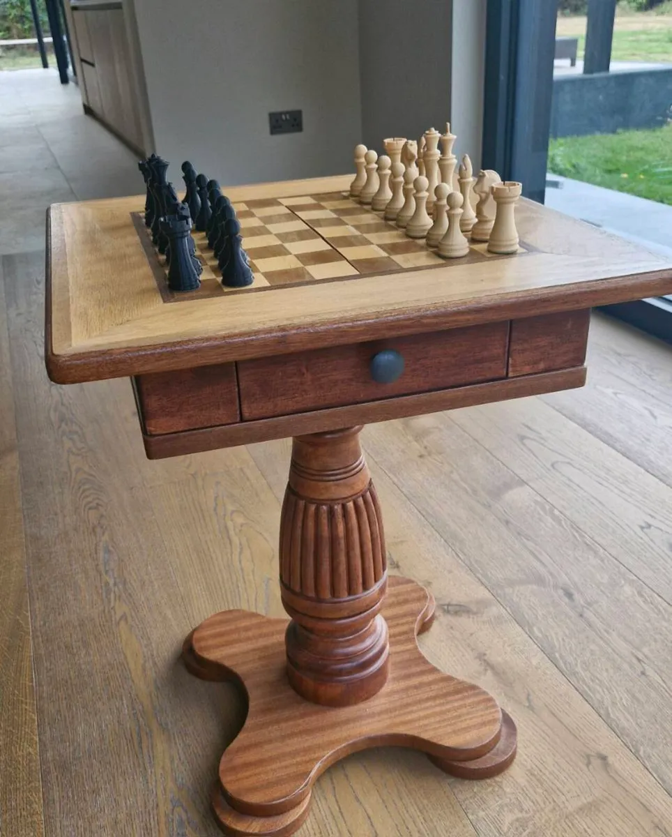 Chess Table, solid wood - Image 3