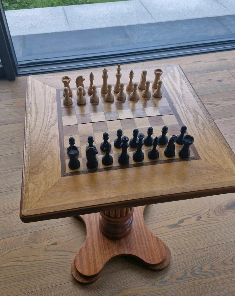 Chess Table, solid wood - Image 4