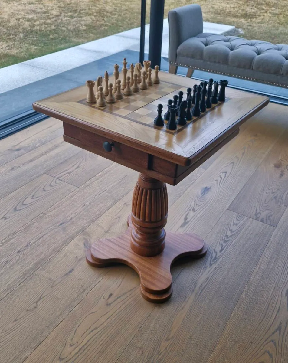 Chess Table, solid wood - Image 1