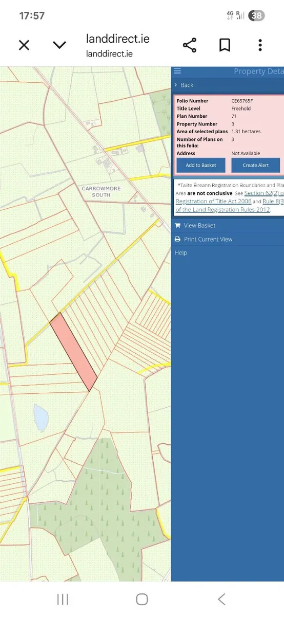 Plot of bog