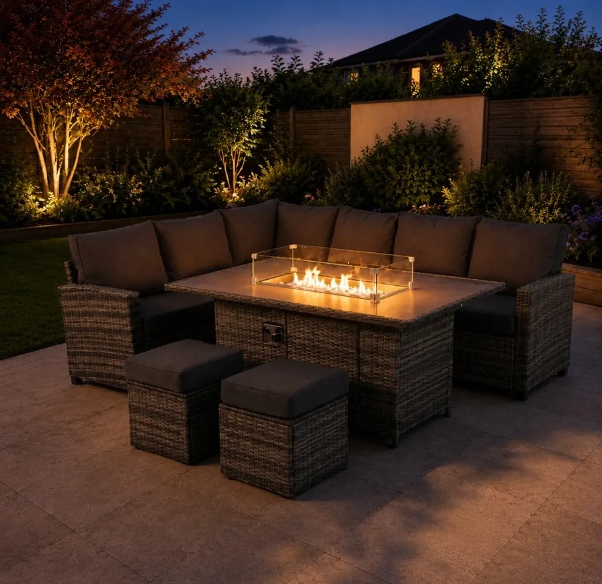 Crete Firepit 8-Seater Rattan Dining Set €1099 - Image 1