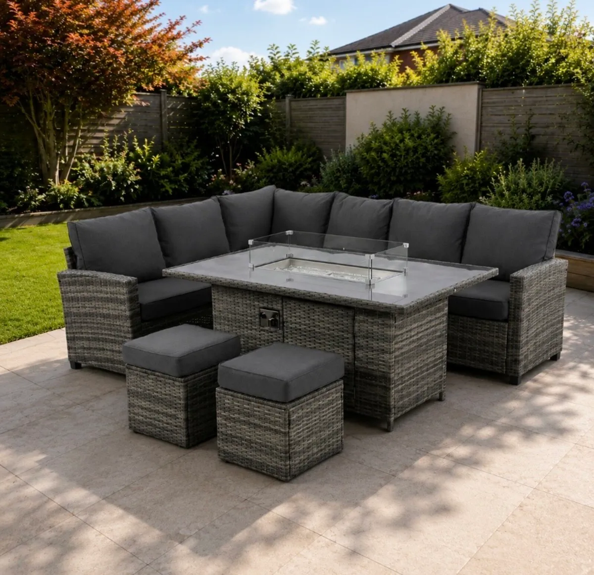 Crete Firepit 8-Seater Rattan Dining Set €1099 - Image 2