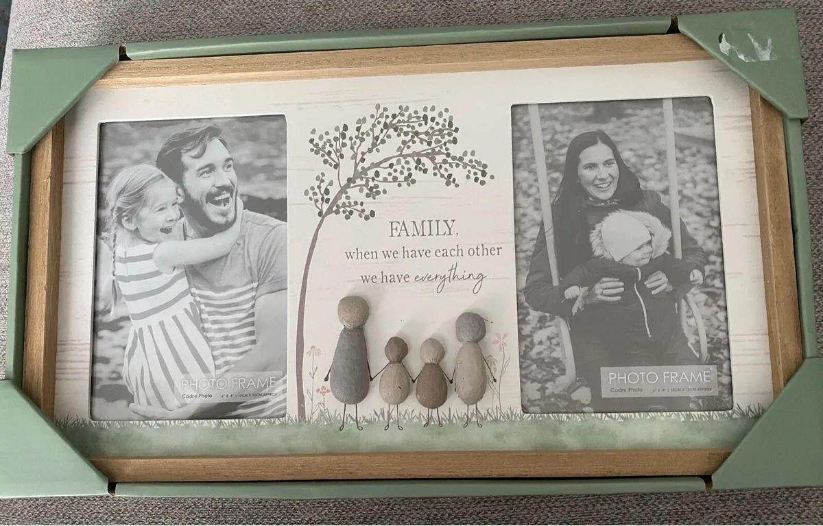 Pebble Art frame for 2 photos - Image 1
