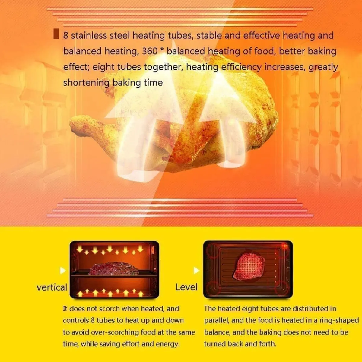 60L 4-Layer Electric Oven with 120-Minute Timer - Image 2