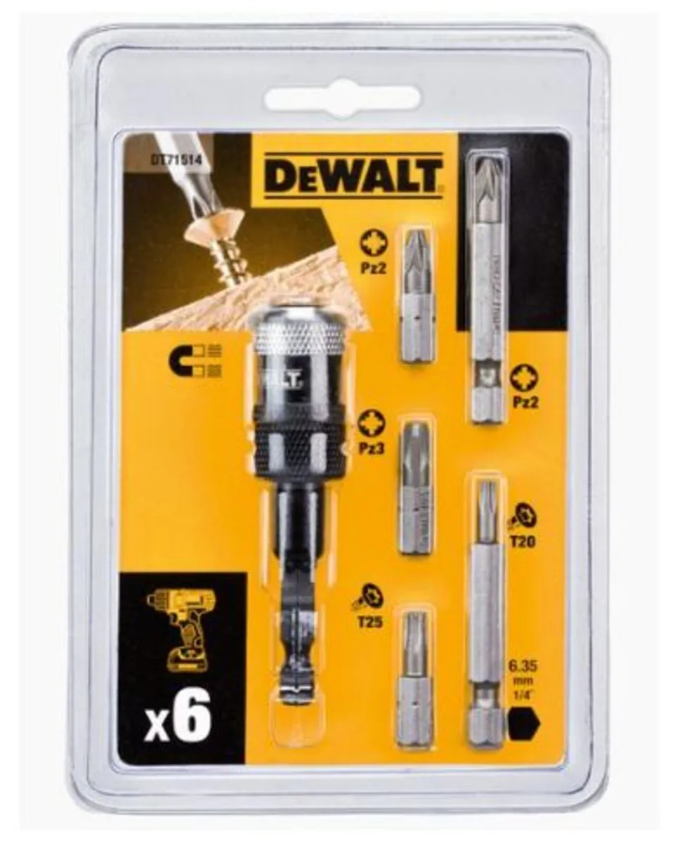 DeWalt DT71514 Screwdriving Bit Set 6pc Rapid Load