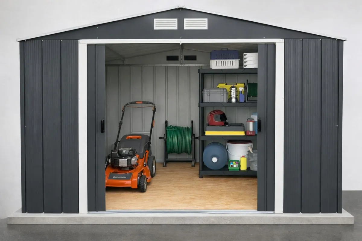 🏡 10x8 DURAMAX ECO STEEL GARDEN SHED – IN STOCK - Image 2