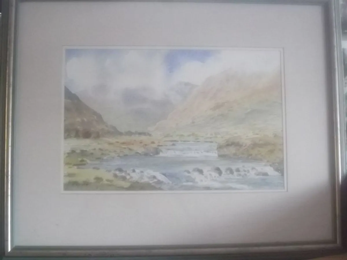 a lovely large  water colour painting of connemara by dublin artist tony lynch - Image 2