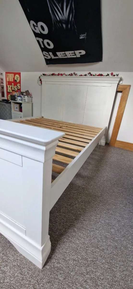 Solid wood bedframe, mattress and bedroom furnitur - Image 3