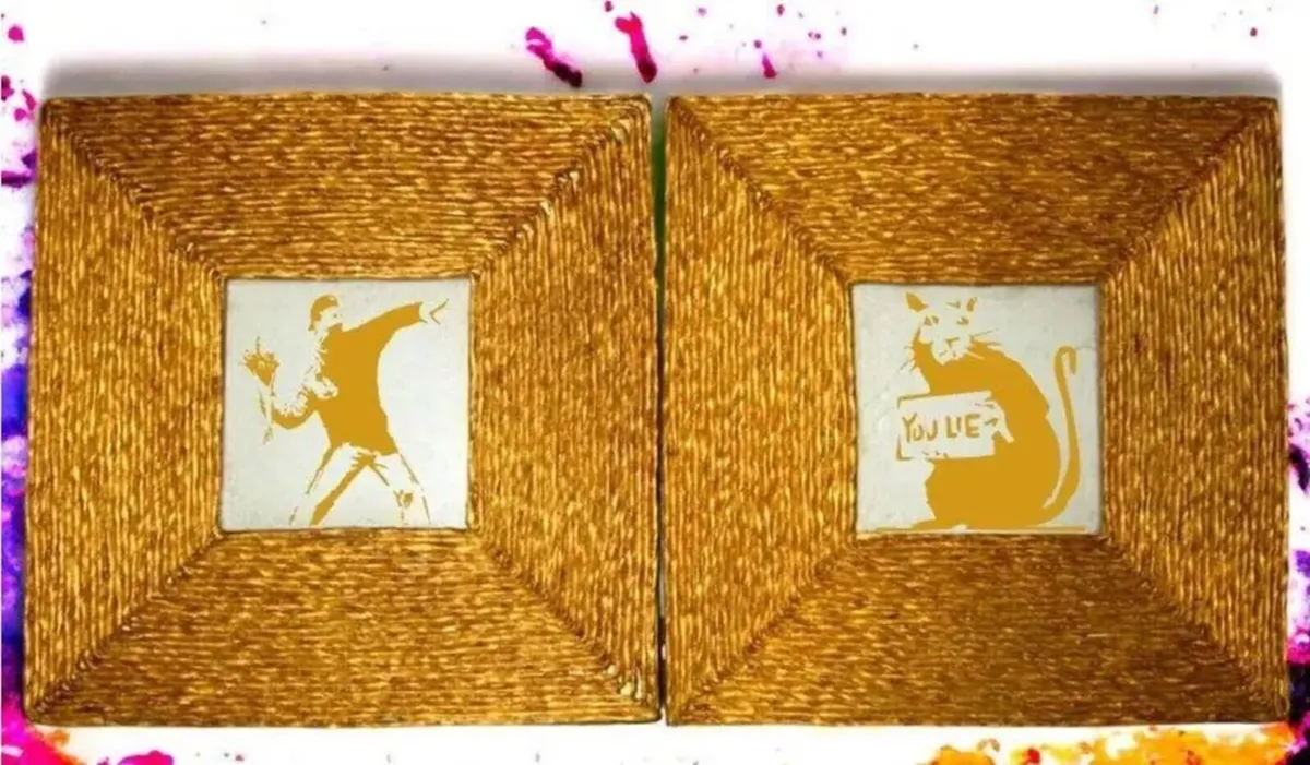 Duo of "After Banksy" Framed Artworks-Perfect - Image 1