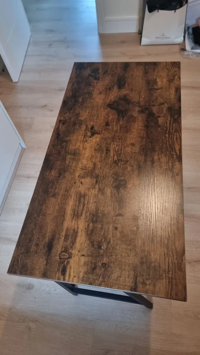Pristine condition Walnut Desk, Metal Structure - Image 2