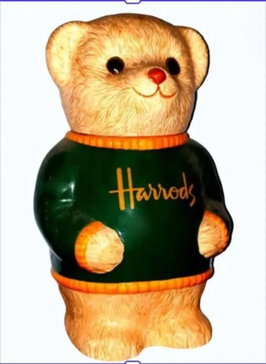 Vintage Harrods Ceramic Teddy Bear Cookie Jar - Image 4