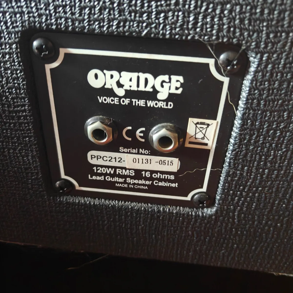 Orange 2 x 12 guitar speaker cab 120 watt 200 euro - Image 3