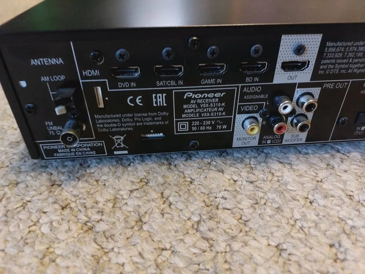 Pioneer AV Receiver VSX S310K - Image 3