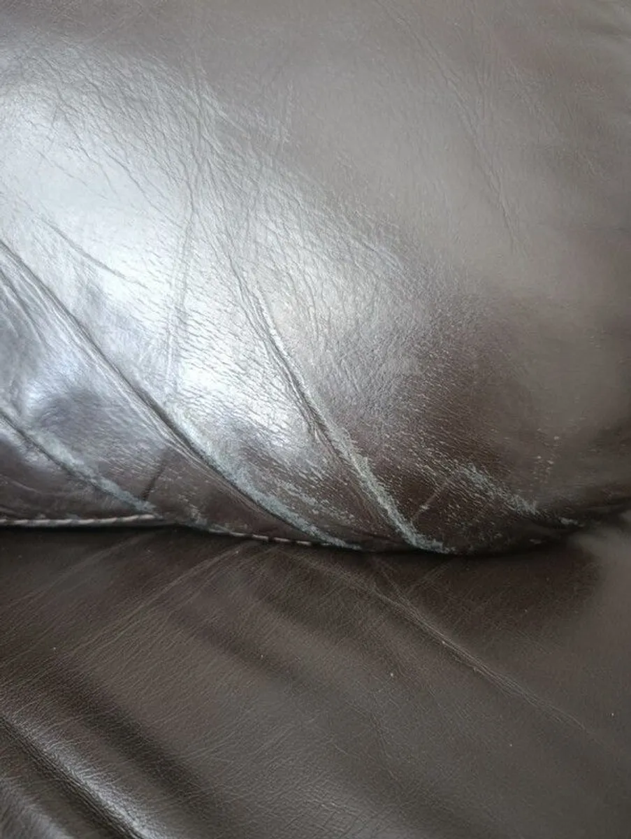 3 piece leather suite - Image 3