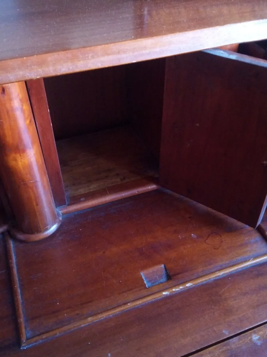 Vintage Solid Wood Secretary Desk / Bureau - Image 4